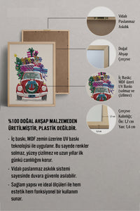 HOMEPACK Ahşap Çerçeveli Tablo Çerçeveli Poster Sanatsal Modern Duvar Dekoru BEK-8096