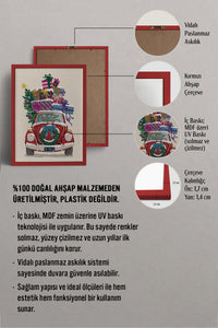 HOMEPACK Ahşap Çerçeveli Tablo Çerçeveli Poster Sanatsal Modern Duvar Dekoru BEK-8096