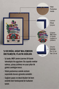 HOMEPACK Ahşap Çerçeveli Tablo Çerçeveli Poster Sanatsal Modern Duvar Dekoru BEK-8096