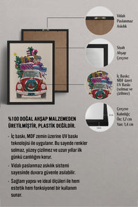 HOMEPACK Ahşap Çerçeveli Tablo Çerçeveli Poster Sanatsal Modern Duvar Dekoru BEK-8096