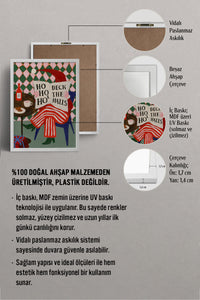 HOMEPACK Ahşap Çerçeveli Tablo Çerçeveli Poster Sanatsal Modern Duvar Dekoru BEK-8097