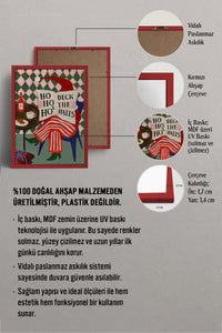 HOMEPACK Ahşap Çerçeveli Tablo Çerçeveli Poster Sanatsal Modern Duvar Dekoru BEK-8097