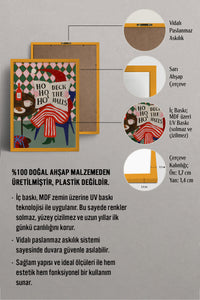 HOMEPACK Ahşap Çerçeveli Tablo Çerçeveli Poster Sanatsal Modern Duvar Dekoru BEK-8097
