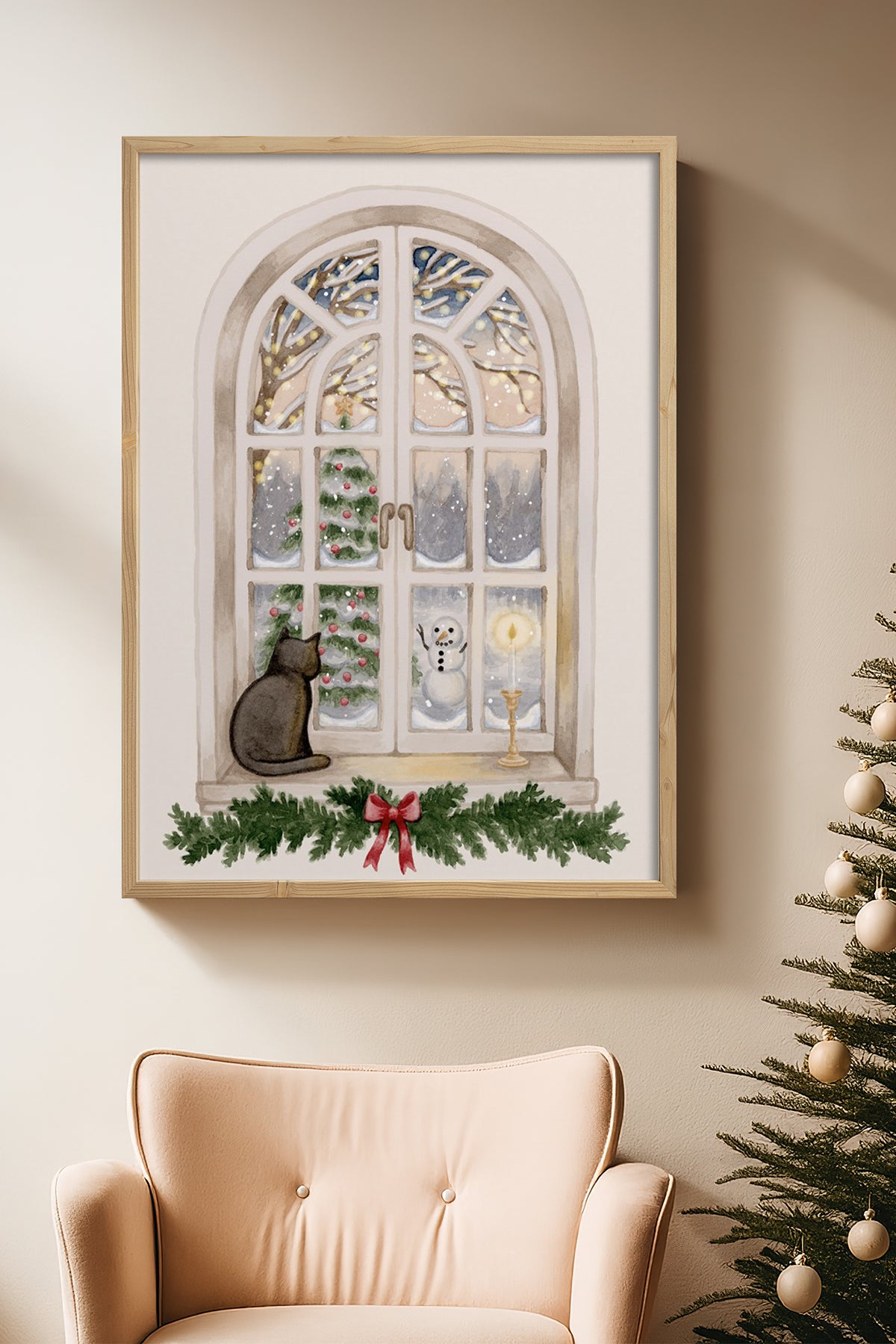 HOMEPACK Ahşap Çerçeveli Tablo Çerçeveli Poster Sanatsal Modern Duvar Dekoru BEK-8098