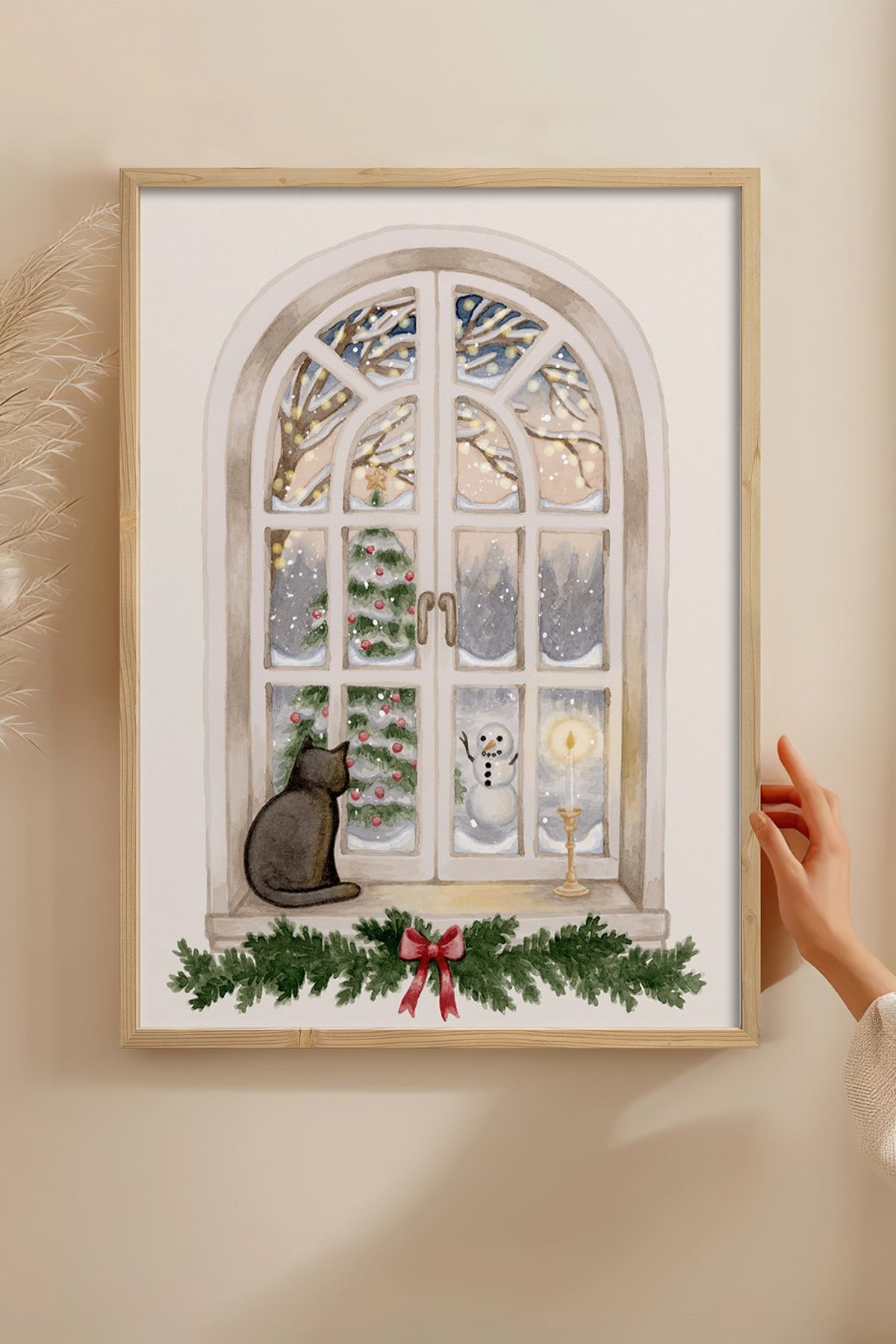 HOMEPACK Ahşap Çerçeveli Tablo Çerçeveli Poster Sanatsal Modern Duvar Dekoru BEK-8098