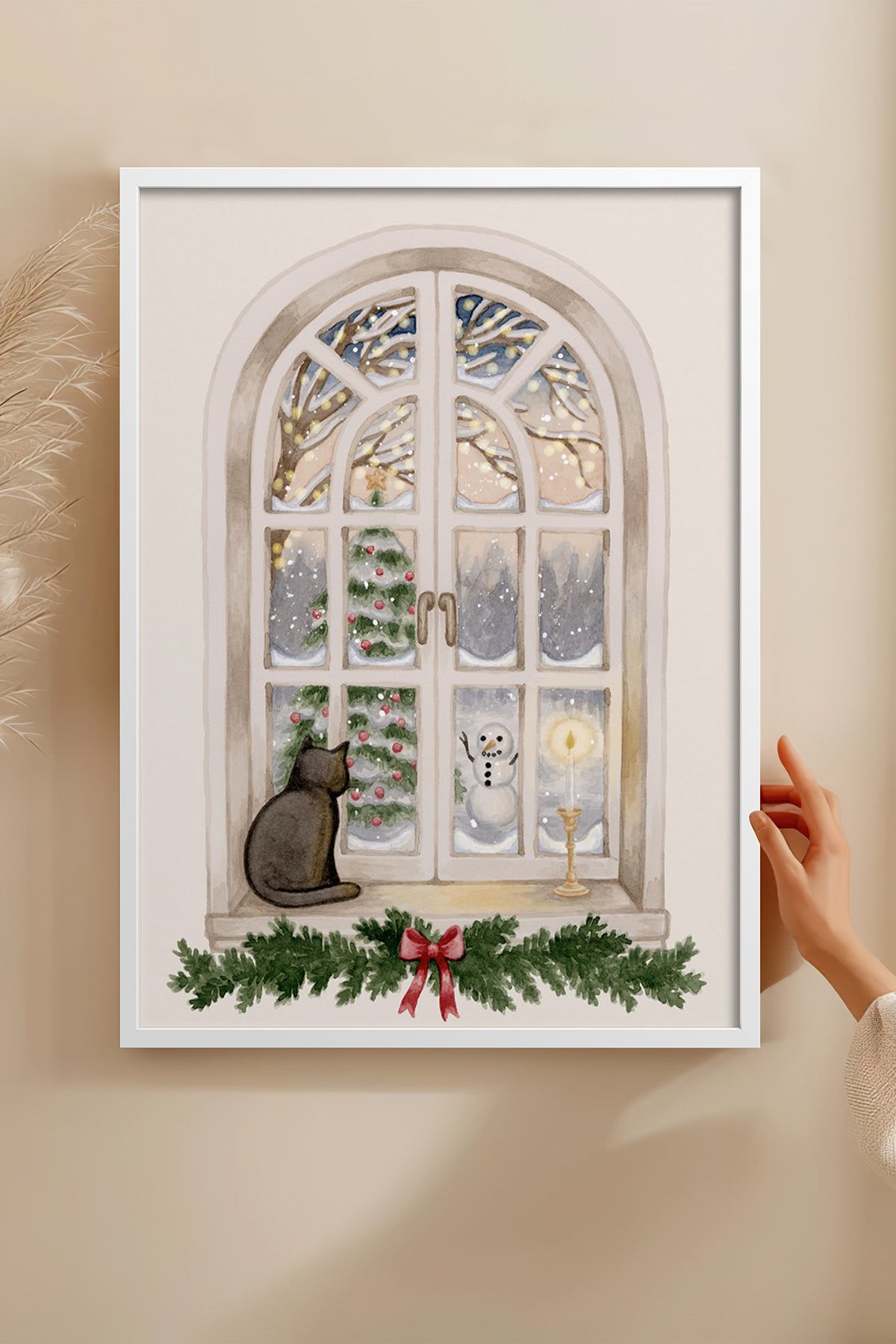 HOMEPACK Ahşap Çerçeveli Tablo Çerçeveli Poster Sanatsal Modern Duvar Dekoru BEK-8098