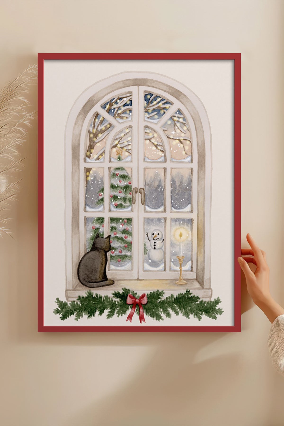 HOMEPACK Ahşap Çerçeveli Tablo Çerçeveli Poster Sanatsal Modern Duvar Dekoru BEK-8098