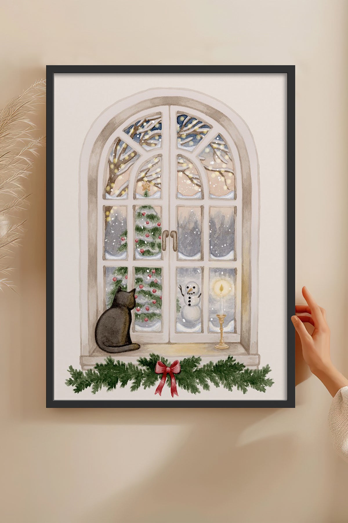 HOMEPACK Ahşap Çerçeveli Tablo Çerçeveli Poster Sanatsal Modern Duvar Dekoru BEK-8098