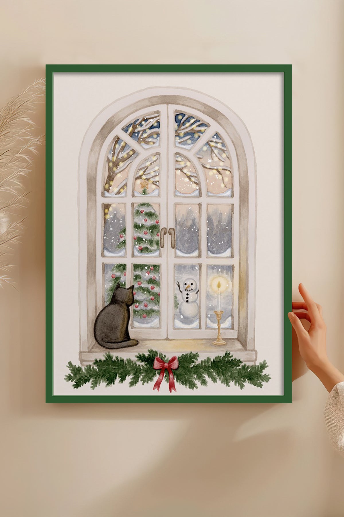 HOMEPACK Ahşap Çerçeveli Tablo Çerçeveli Poster Sanatsal Modern Duvar Dekoru BEK-8098
