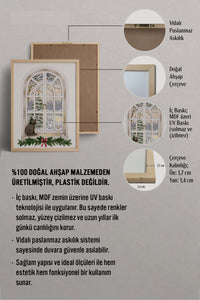 HOMEPACK Ahşap Çerçeveli Tablo Çerçeveli Poster Sanatsal Modern Duvar Dekoru BEK-8098
