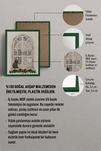 HOMEPACK Ahşap Çerçeveli Tablo Çerçeveli Poster Sanatsal Modern Duvar Dekoru BEK-8098