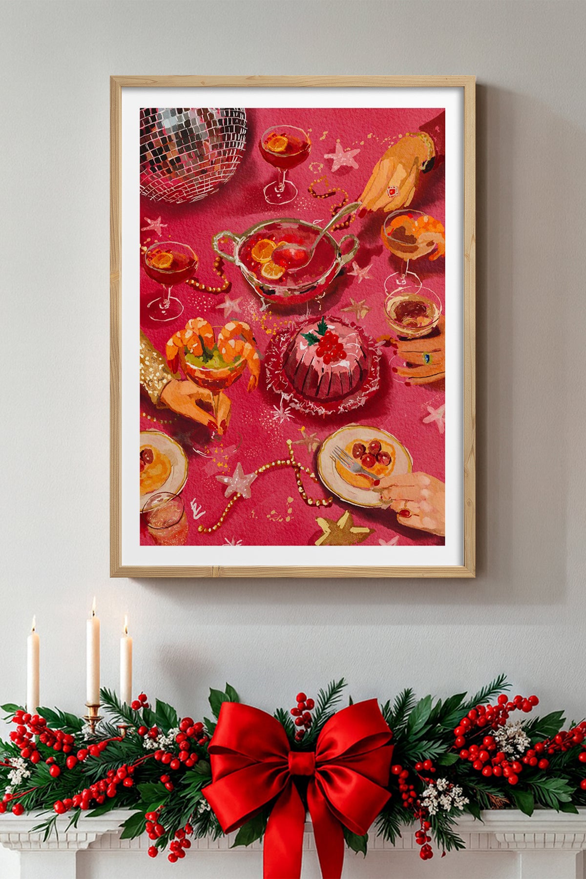 HOMEPACK Ahşap Çerçeveli Tablo Çerçeveli Poster Sanatsal Modern Duvar Dekoru BEK-8099