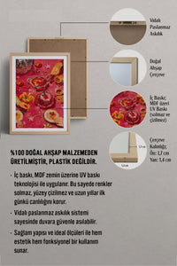 HOMEPACK Ahşap Çerçeveli Tablo Çerçeveli Poster Sanatsal Modern Duvar Dekoru BEK-8099