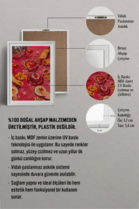 HOMEPACK Ahşap Çerçeveli Tablo Çerçeveli Poster Sanatsal Modern Duvar Dekoru BEK-8099