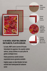 HOMEPACK Ahşap Çerçeveli Tablo Çerçeveli Poster Sanatsal Modern Duvar Dekoru BEK-8099