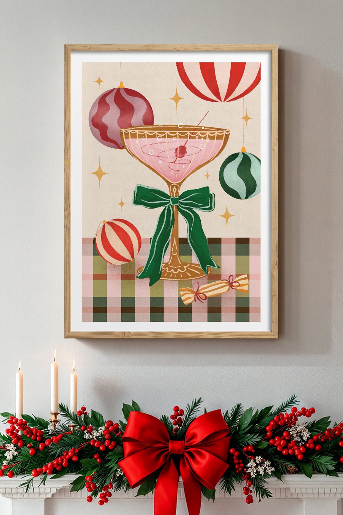 HOMEPACK Ahşap Çerçeveli Tablo Çerçeveli Poster Sanatsal Modern Duvar Dekoru BEK-8100