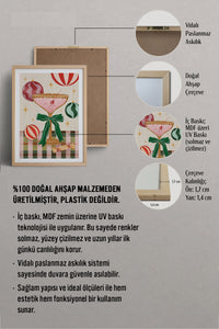 HOMEPACK Ahşap Çerçeveli Tablo Çerçeveli Poster Sanatsal Modern Duvar Dekoru BEK-8100