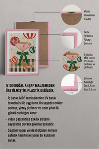 HOMEPACK Ahşap Çerçeveli Tablo Çerçeveli Poster Sanatsal Modern Duvar Dekoru BEK-8100