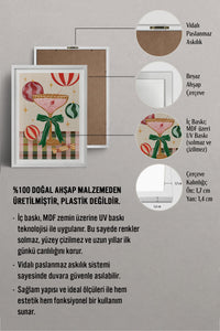 HOMEPACK Ahşap Çerçeveli Tablo Çerçeveli Poster Sanatsal Modern Duvar Dekoru BEK-8100