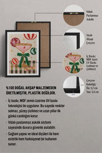 HOMEPACK Ahşap Çerçeveli Tablo Çerçeveli Poster Sanatsal Modern Duvar Dekoru BEK-8100
