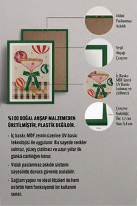 HOMEPACK Ahşap Çerçeveli Tablo Çerçeveli Poster Sanatsal Modern Duvar Dekoru BEK-8100
