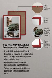HOMEPACK Ahşap Çerçeveli Tablo Çerçeveli Poster Sanatsal Modern Duvar Dekoru BEK-8101