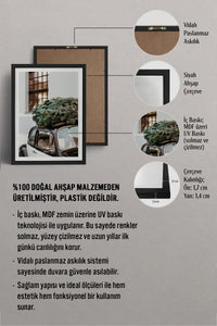 HOMEPACK Ahşap Çerçeveli Tablo Çerçeveli Poster Sanatsal Modern Duvar Dekoru BEK-8101