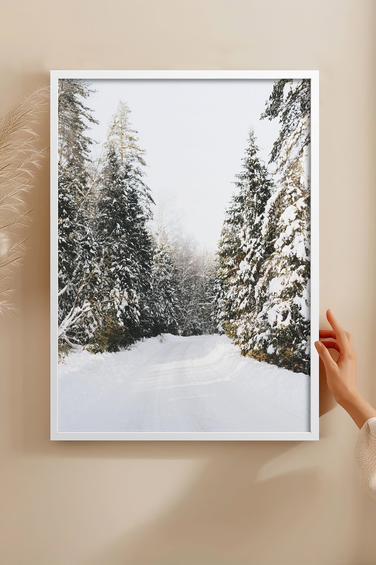 HOMEPACK Ahşap Çerçeveli Tablo Çerçeveli Poster Sanatsal Modern Duvar Dekoru BEK-8102