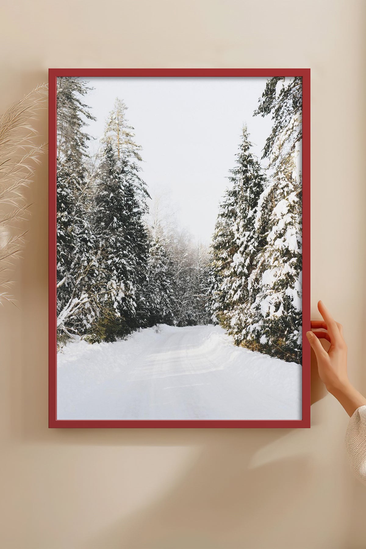 HOMEPACK Ahşap Çerçeveli Tablo Çerçeveli Poster Sanatsal Modern Duvar Dekoru BEK-8102