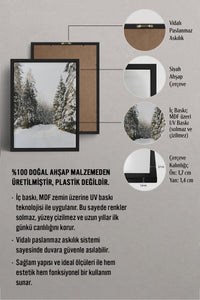 HOMEPACK Ahşap Çerçeveli Tablo Çerçeveli Poster Sanatsal Modern Duvar Dekoru BEK-8102