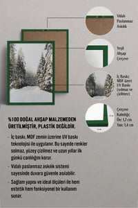HOMEPACK Ahşap Çerçeveli Tablo Çerçeveli Poster Sanatsal Modern Duvar Dekoru BEK-8102