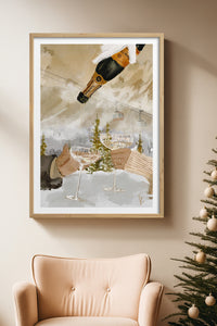 HOMEPACK Ahşap Çerçeveli Tablo Çerçeveli Poster Sanatsal Modern Duvar Dekoru BEK-8103