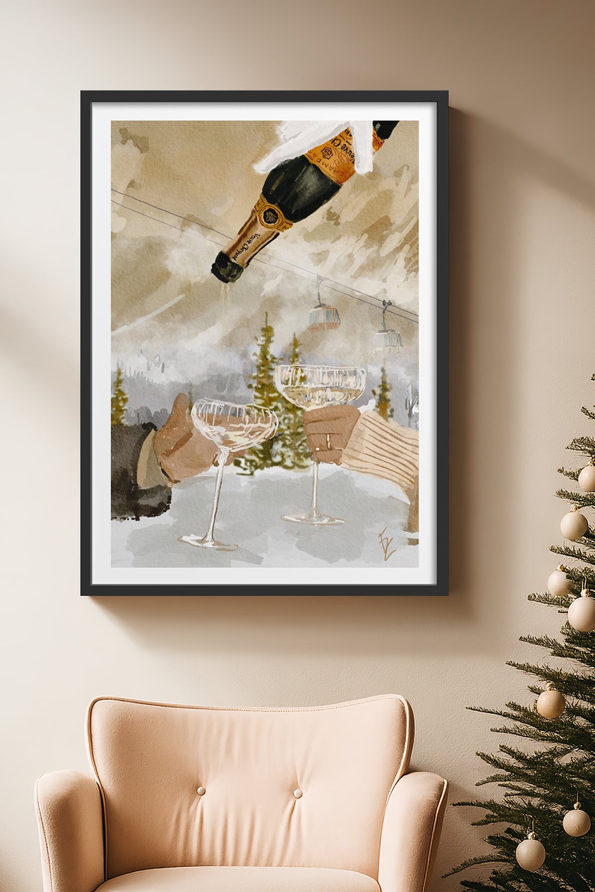 HOMEPACK Ahşap Çerçeveli Tablo Çerçeveli Poster Sanatsal Modern Duvar Dekoru BEK-8103