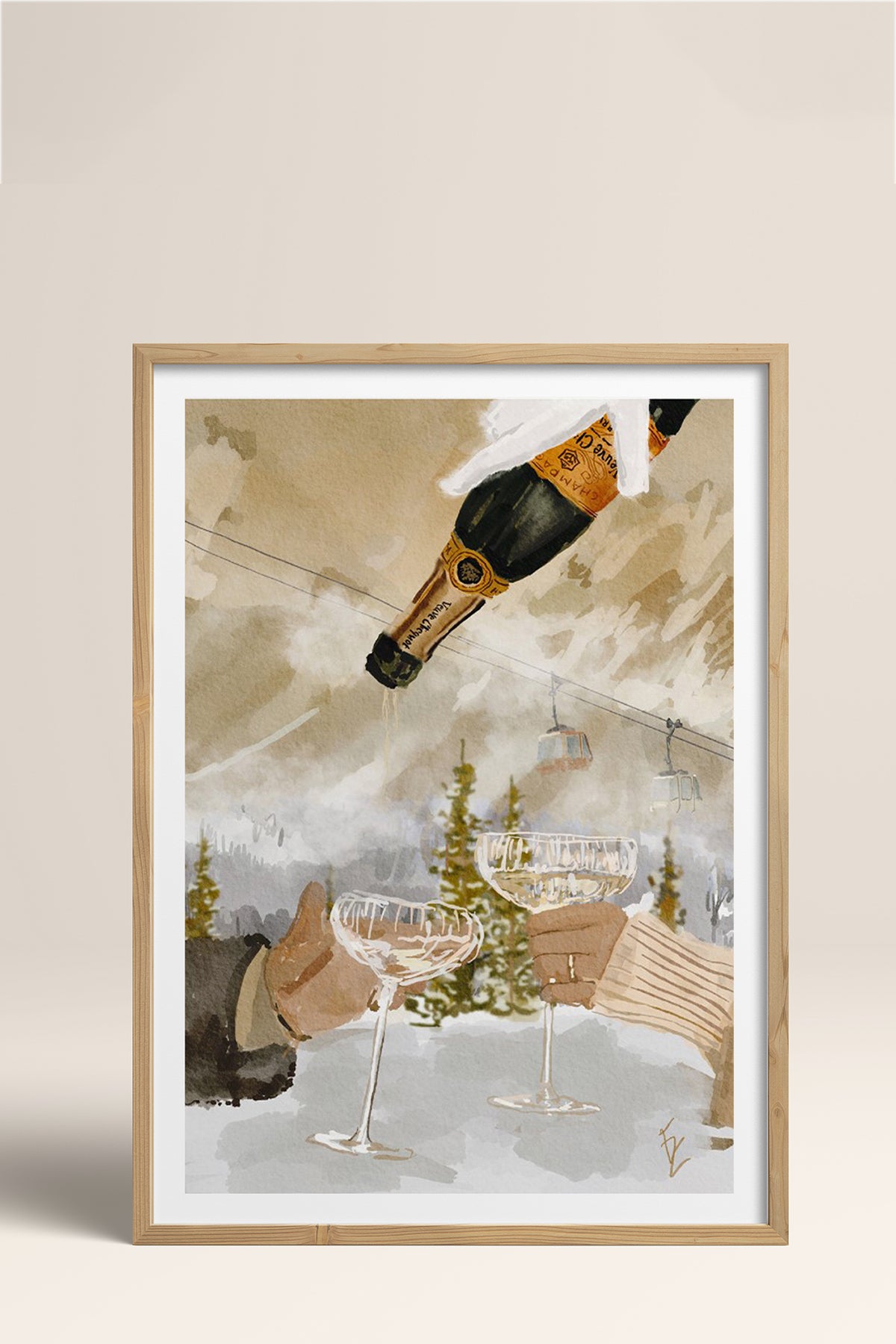 HOMEPACK Ahşap Çerçeveli Tablo Çerçeveli Poster Sanatsal Modern Duvar Dekoru BEK-8103