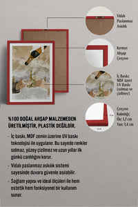 HOMEPACK Ahşap Çerçeveli Tablo Çerçeveli Poster Sanatsal Modern Duvar Dekoru BEK-8103