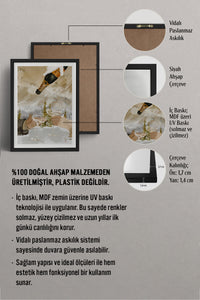 HOMEPACK Ahşap Çerçeveli Tablo Çerçeveli Poster Sanatsal Modern Duvar Dekoru BEK-8103