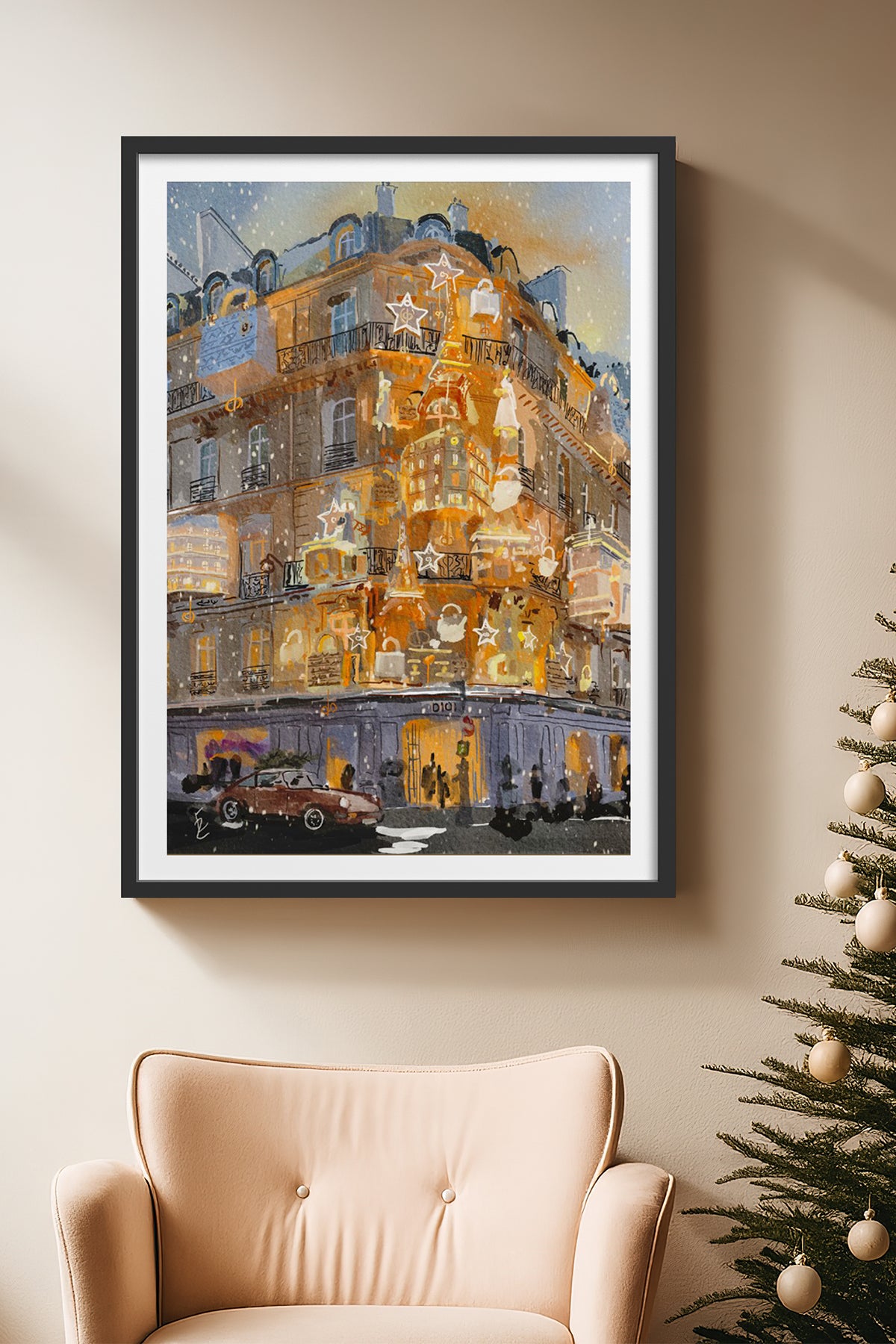 HOMEPACK Ahşap Çerçeveli Tablo Çerçeveli Poster Sanatsal Modern Duvar Dekoru BEK-8104