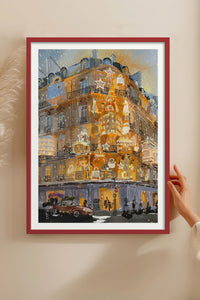 HOMEPACK Ahşap Çerçeveli Tablo Çerçeveli Poster Sanatsal Modern Duvar Dekoru BEK-8104