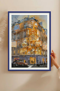 HOMEPACK Ahşap Çerçeveli Tablo Çerçeveli Poster Sanatsal Modern Duvar Dekoru BEK-8104