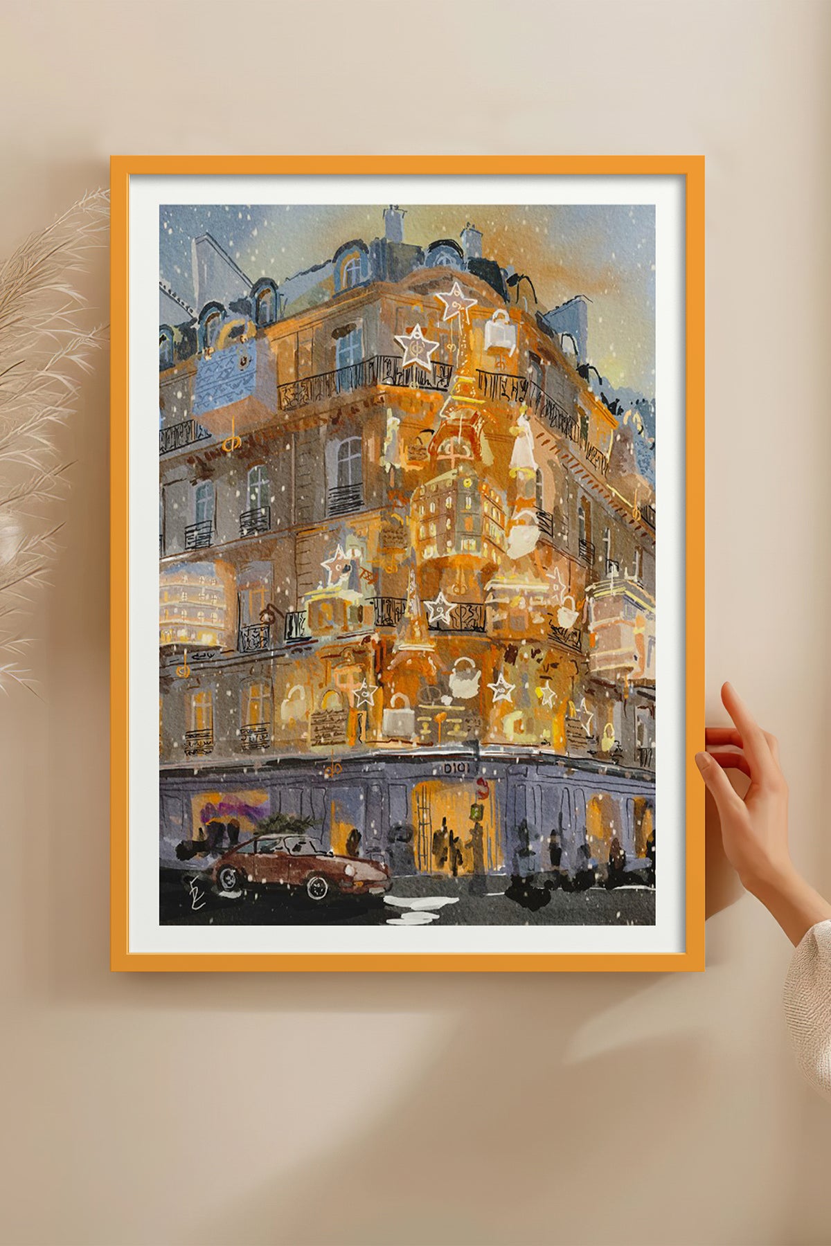 HOMEPACK Ahşap Çerçeveli Tablo Çerçeveli Poster Sanatsal Modern Duvar Dekoru BEK-8104