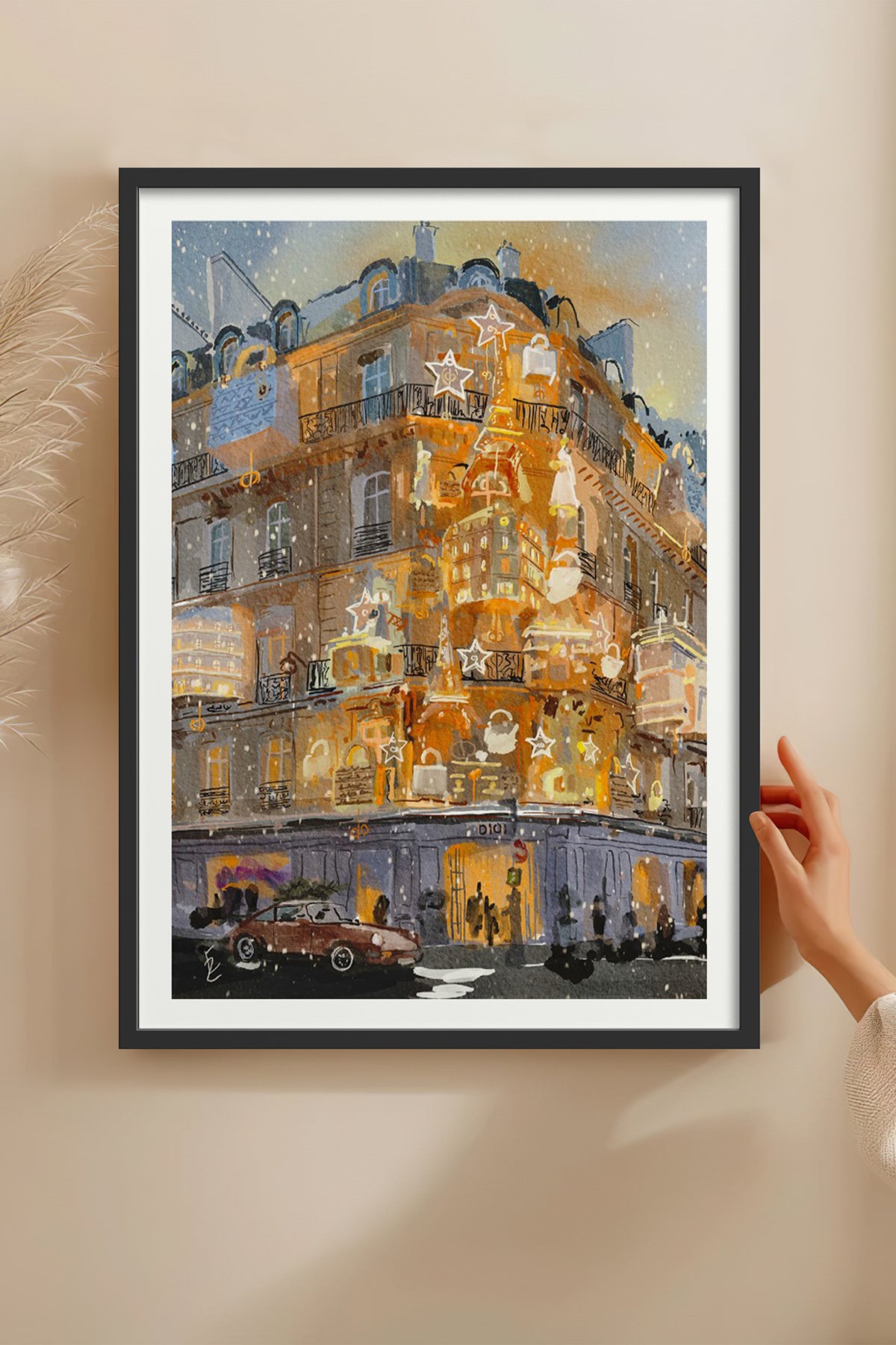 HOMEPACK Ahşap Çerçeveli Tablo Çerçeveli Poster Sanatsal Modern Duvar Dekoru BEK-8104