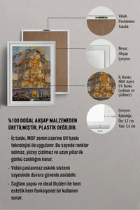 HOMEPACK Ahşap Çerçeveli Tablo Çerçeveli Poster Sanatsal Modern Duvar Dekoru BEK-8104