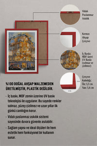 HOMEPACK Ahşap Çerçeveli Tablo Çerçeveli Poster Sanatsal Modern Duvar Dekoru BEK-8104