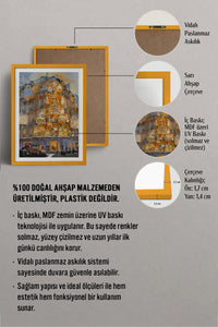 HOMEPACK Ahşap Çerçeveli Tablo Çerçeveli Poster Sanatsal Modern Duvar Dekoru BEK-8104