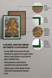 HOMEPACK Ahşap Çerçeveli Tablo Çerçeveli Poster Sanatsal Modern Duvar Dekoru BEK-8104