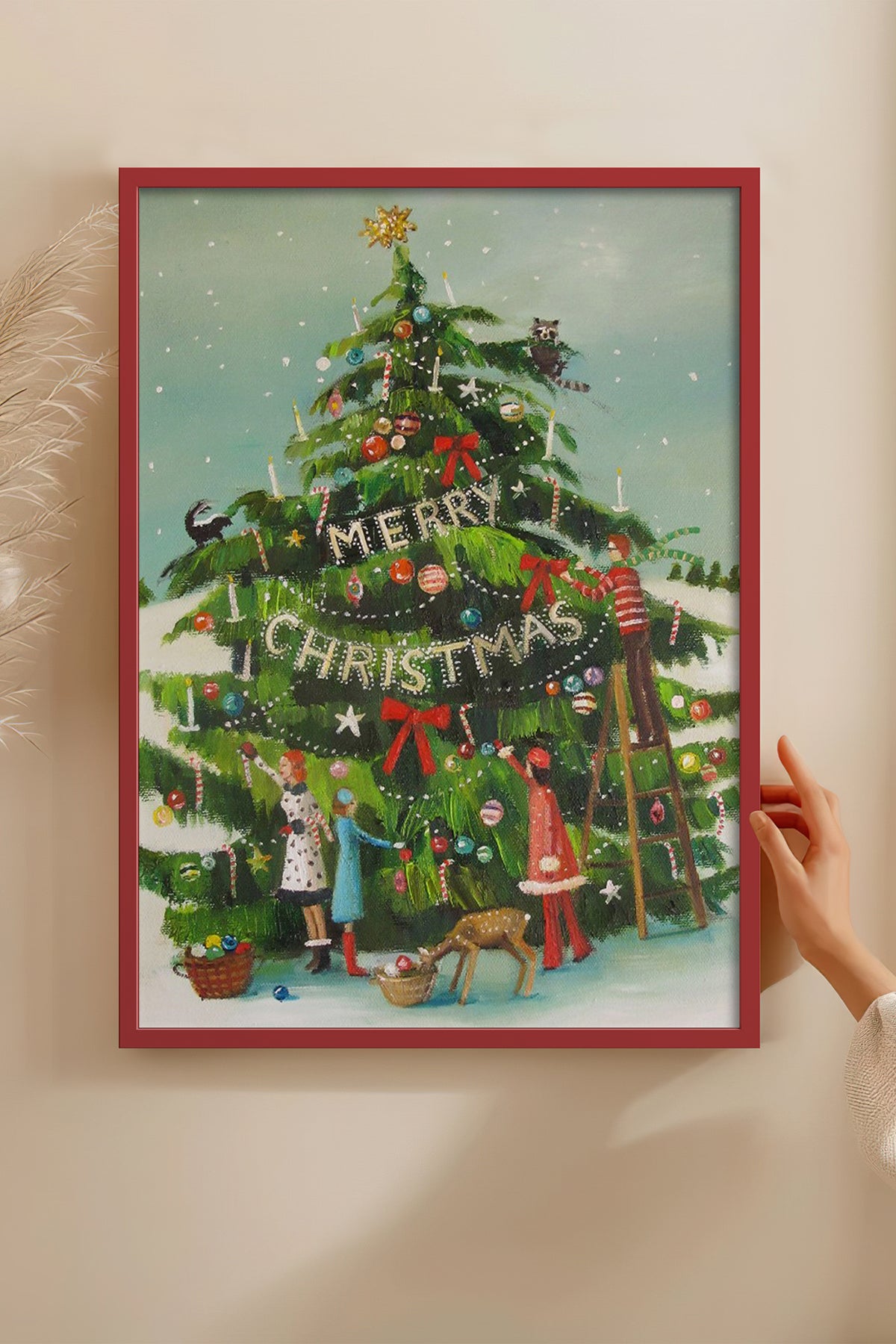 HOMEPACK Ahşap Çerçeveli Tablo Çerçeveli Poster Sanatsal Modern Duvar Dekoru BEK-8105
