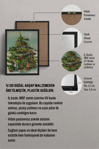 HOMEPACK Ahşap Çerçeveli Tablo Çerçeveli Poster Sanatsal Modern Duvar Dekoru BEK-8105