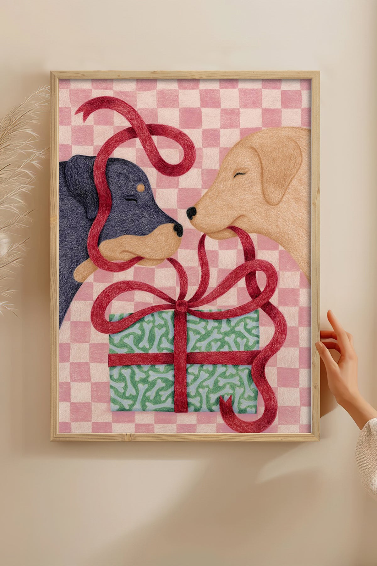 HOMEPACK Ahşap Çerçeveli Tablo Çerçeveli Poster Sanatsal Modern Duvar Dekoru BEK-8106
