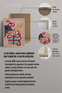 HOMEPACK Ahşap Çerçeveli Tablo Çerçeveli Poster Sanatsal Modern Duvar Dekoru BEK-8106