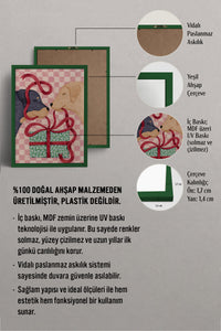 HOMEPACK Ahşap Çerçeveli Tablo Çerçeveli Poster Sanatsal Modern Duvar Dekoru BEK-8106